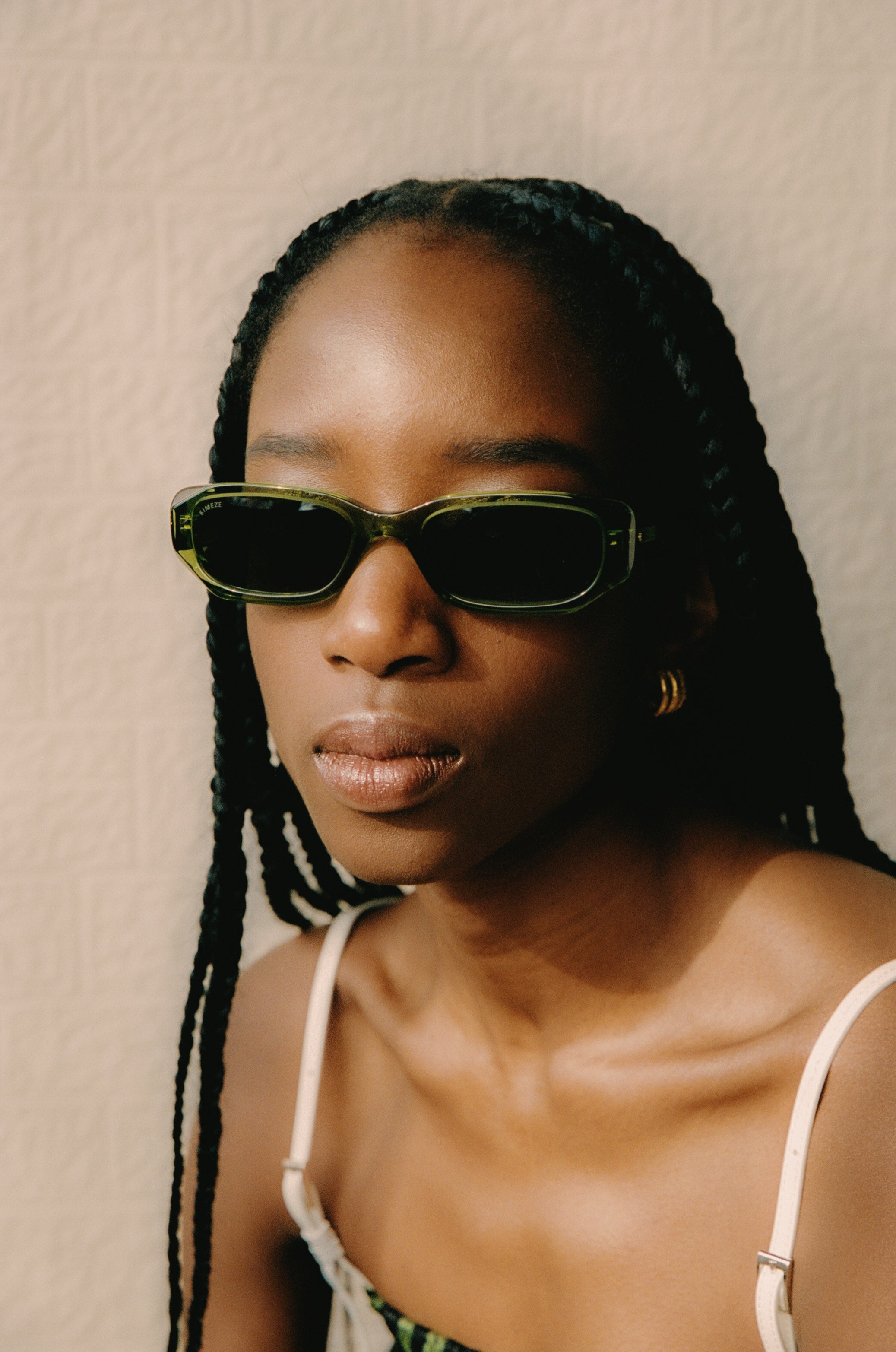 OR In Transparent Olive Green KIMEZE Unisex Luxury Sunglasses Or in transparent olive green kimeze unisex luxury sunglasses