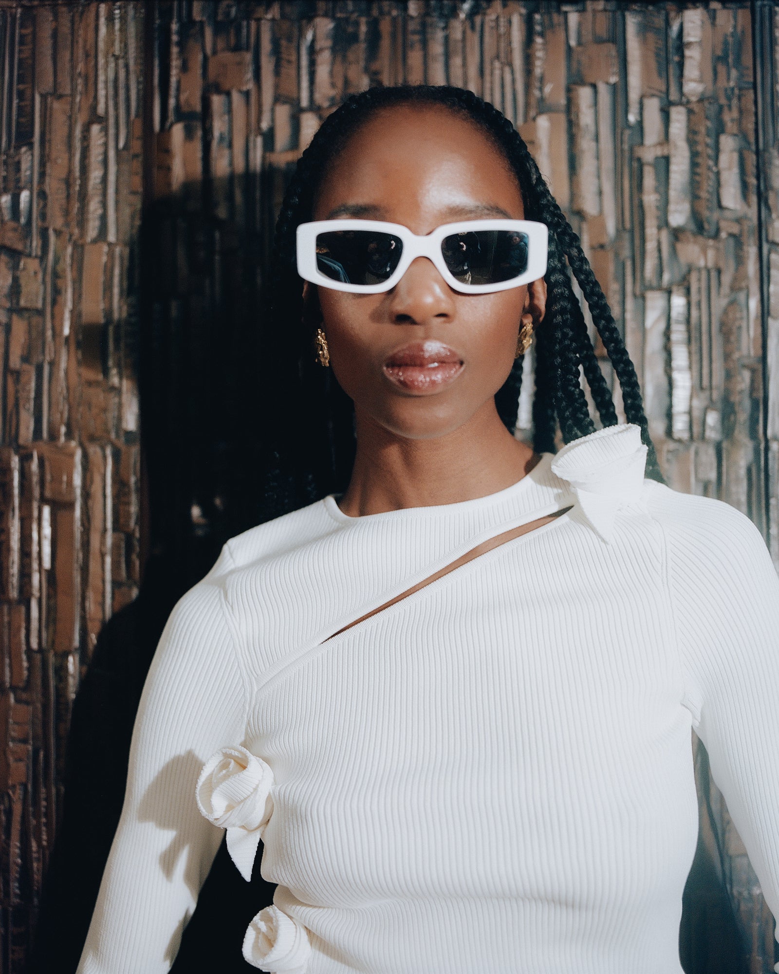 Kimeze sunglasses KIMEZE Ore Blue Acetate Rectangle Sunglasses | Neiman Marcus main image 4